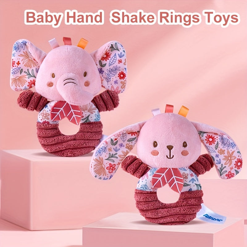 Soft Stuffed Animal Hand Shake Rattle Toys for Newborns - Baby Shower Gift