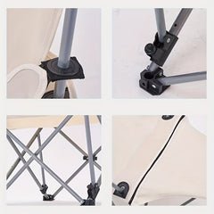 Portable Folding Chair with Cup Holder & Pillow for Outdoor Adventures