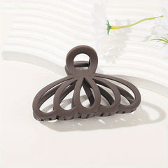 Large Frosted Hair Claw Amber Hair Clip