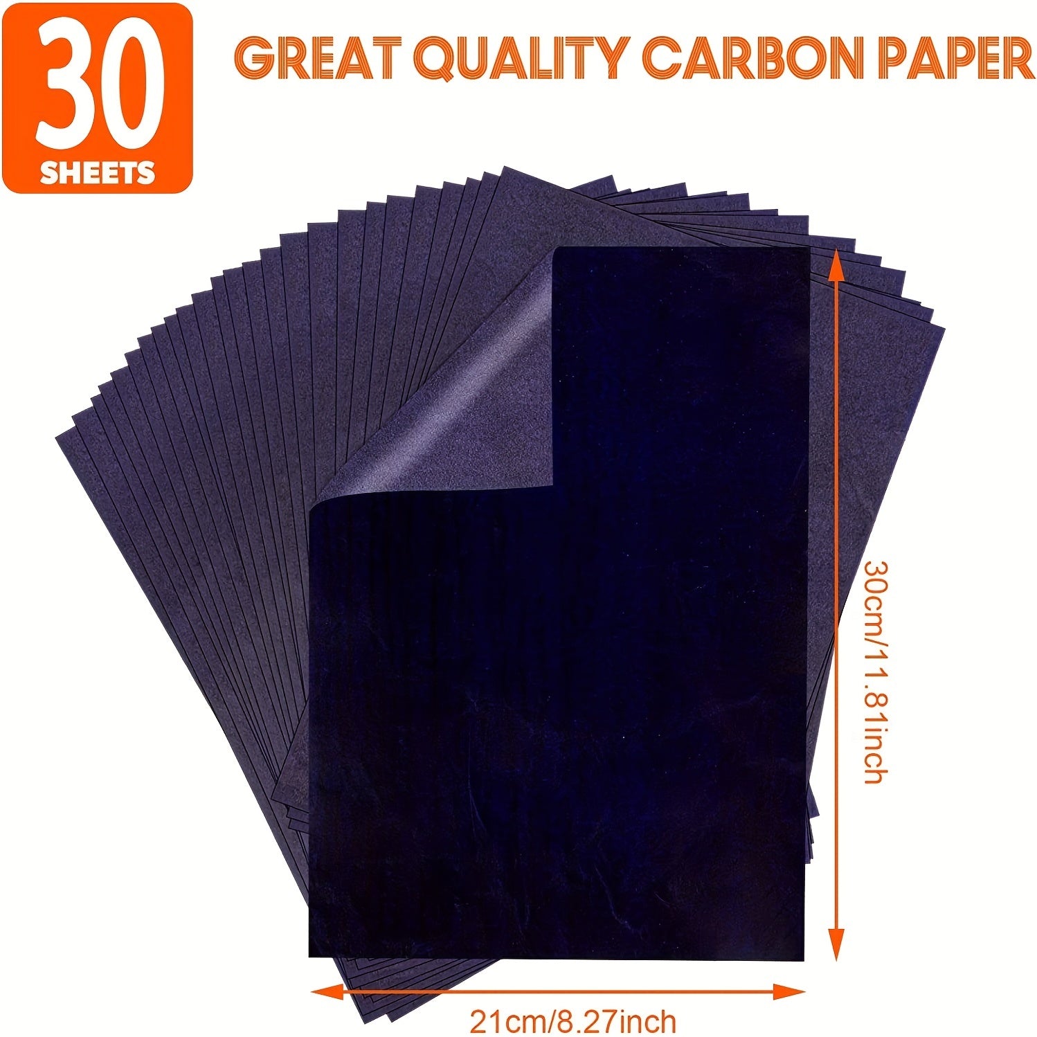 Graphite Transfer Paper 30pcs - Tracing on Wood, Canvas, Fabric