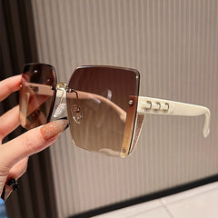 Rimless Sunglasses Gradient Glasses UV400