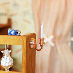 Mini Wall Decor Candle Models Dollhouse Home Decoration Ornaments