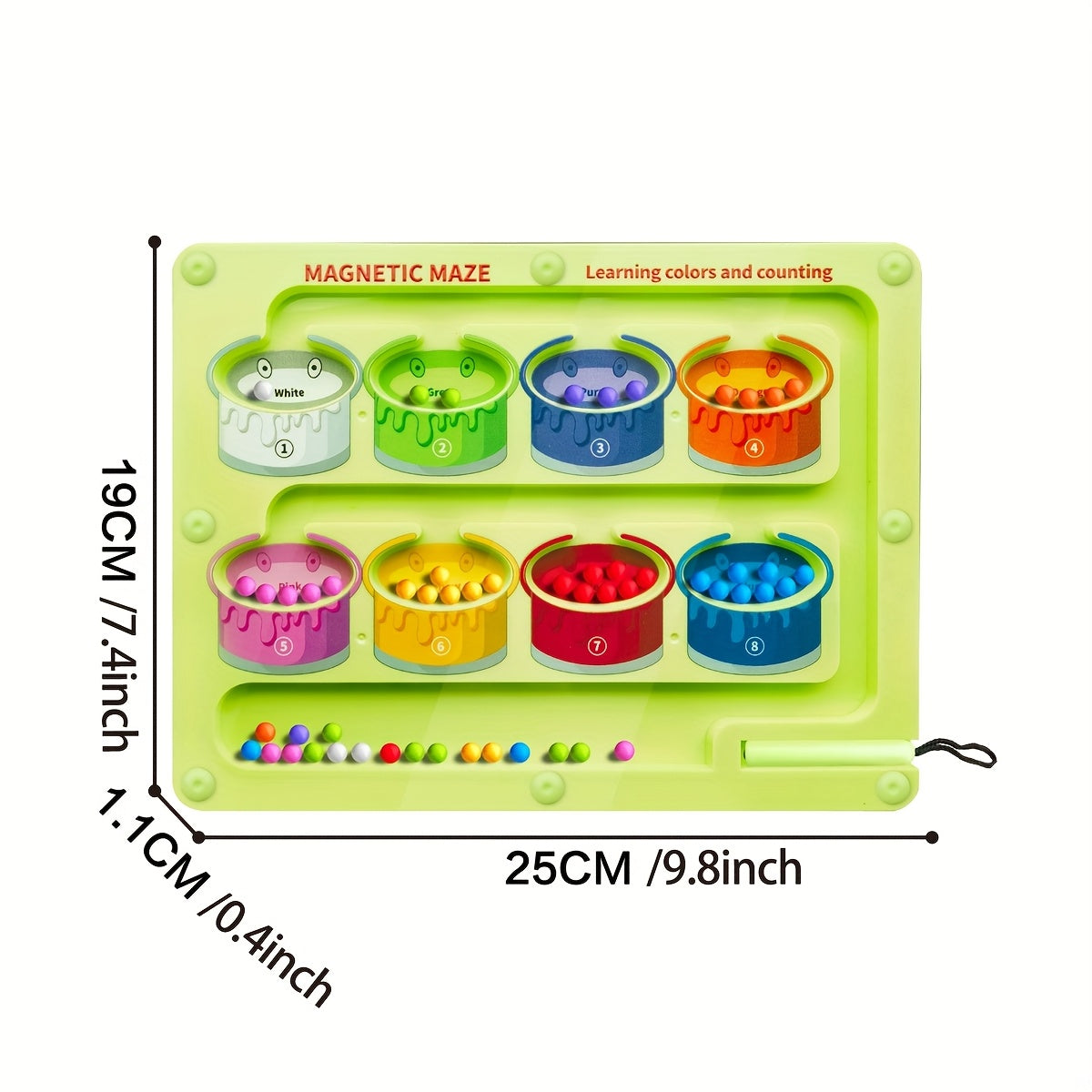 Magnetic Bead Board Maze Learning Toy for Toddlers Ages 3