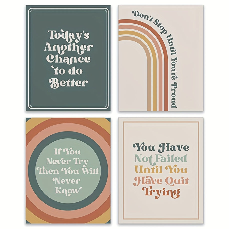 Boho Growth Mindset Classroom Quotes Poster Decor