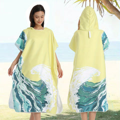 Women's Quick Dry Hooded Towel Spa & Bath Robe Lightweight Bathrobe