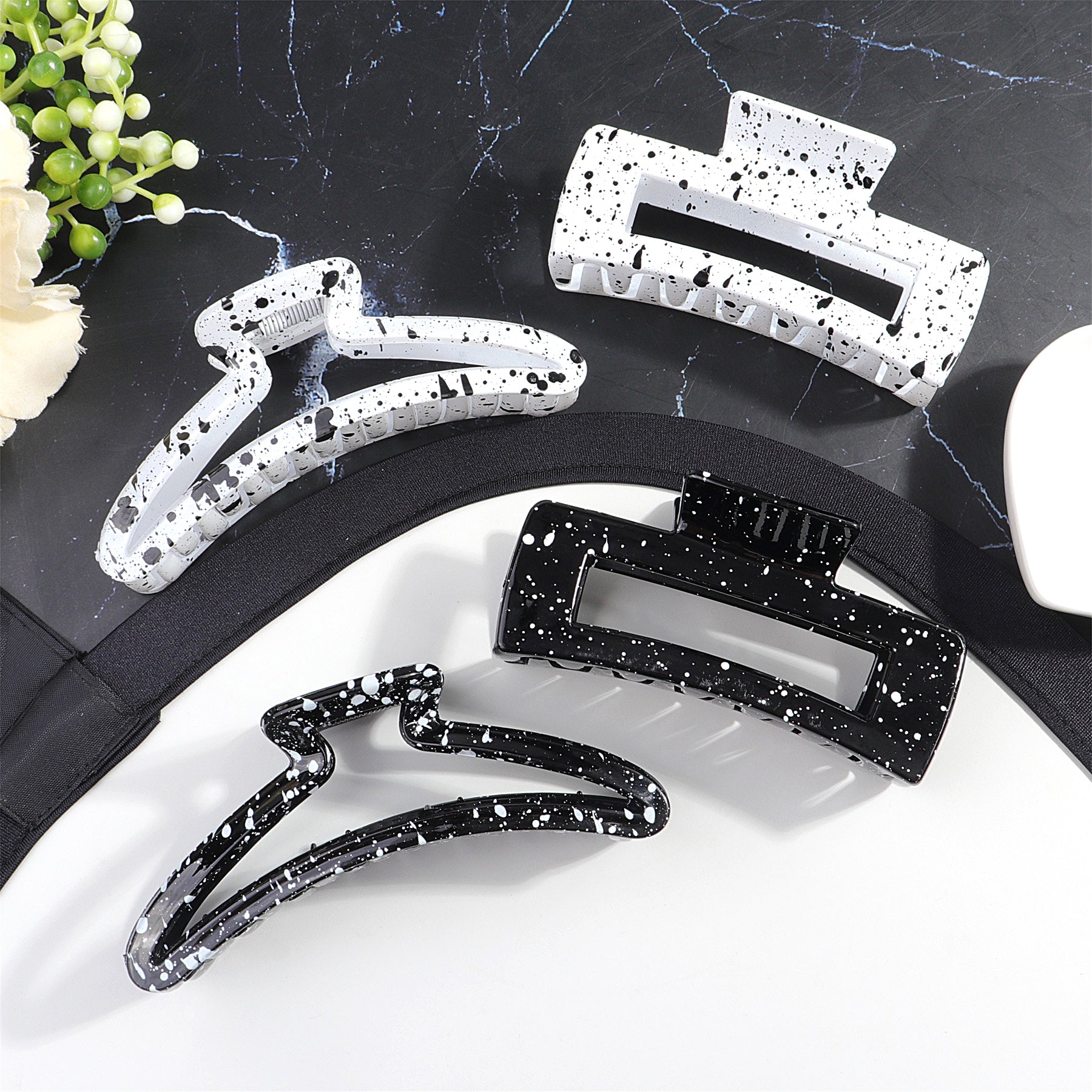 Large Square Crescent Hair Claw Clip Women's Hair Accessories