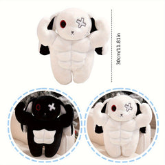 Muscle Dark Rabbit Stuffed Plush Toy for Halloween