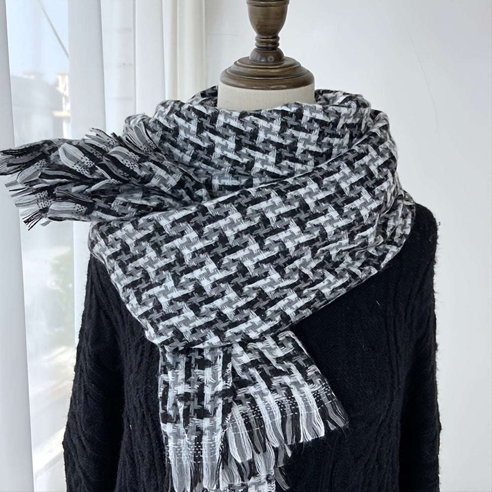 Women Fall Winter Scarf Classic Warm Soft Shawl Scarf Hand Knit