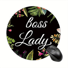 Round Gaming Mouse Pad Women Girls Non-Slip Rubber Mat Office Laptop Lady