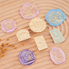 3D Embossed Fire Paint Brass Stamp Christmas Series Carved Snow Gift Bag Pattern