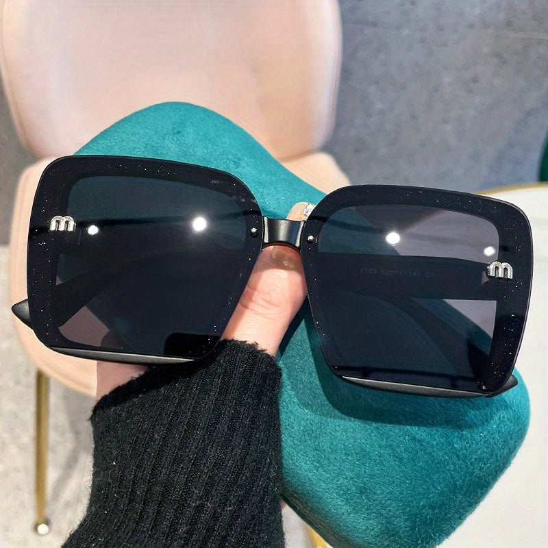 Glitter Square Sunglasses UV400 Sun Shades for Driving Travel