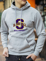Number & Baseball Print Hoodie for Men