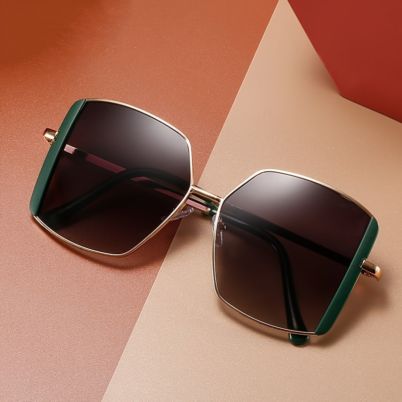 ENSAEJOE Geometric Metal Frame Glasses