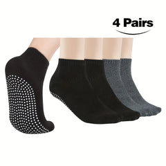 Non Slip Grip Yoga Socks - Anti Skid Grip Socks - Home Workout Socks