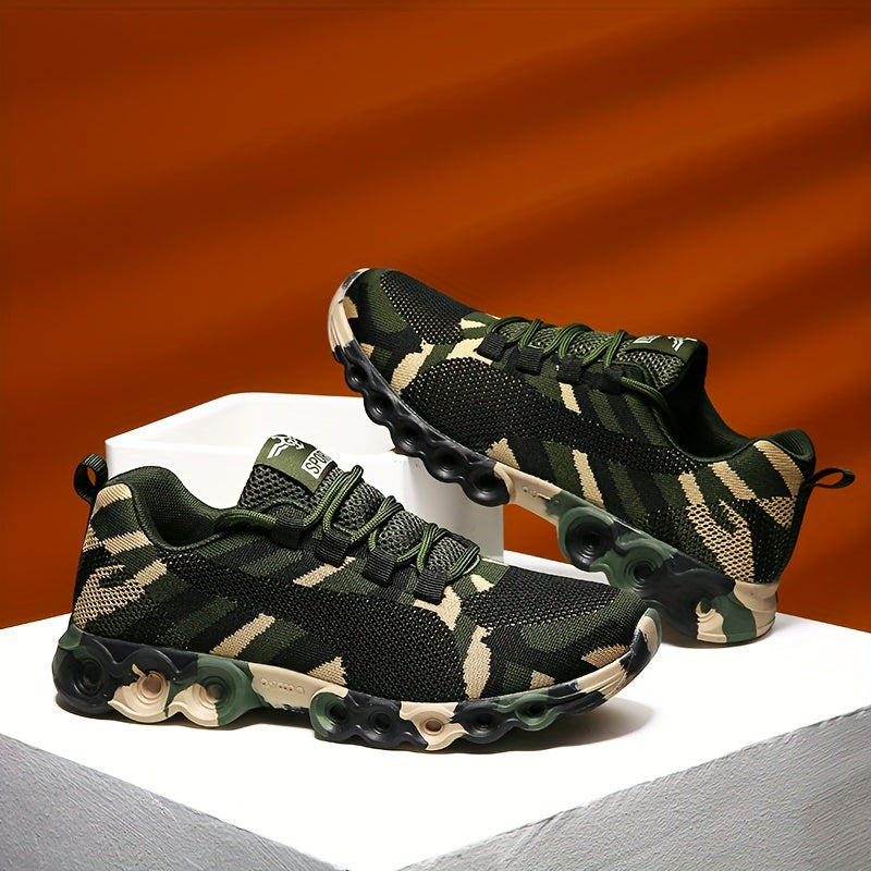 Women's Camo Graphic Lightweight Sports Shoes - Breathable Mesh Sneakers