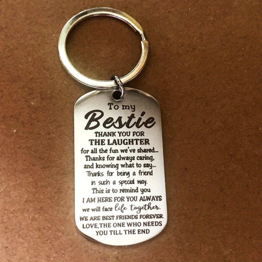 Bestie Friendship Stainless Steel Keychains - Inspiration Key Tag