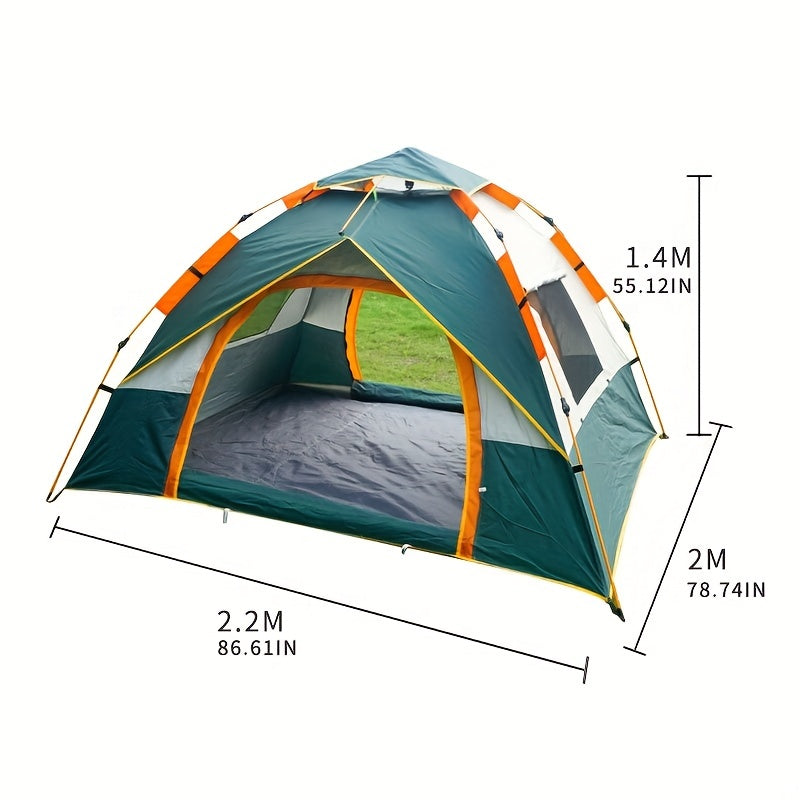 Portable Folding Automatic Quick Opening 2-Door Tent for Camping