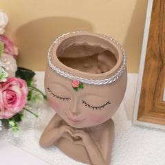 Face Flower Pot Decoration Ornament Indoor Outdoor Home
