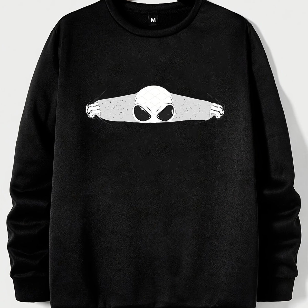 ALIEN Print Men's Graphic Sweatshirt Loose Pullover Autumn Winter