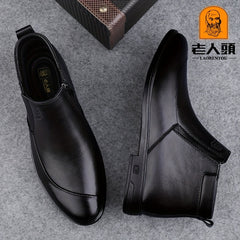 Men's Ankle Boots Side Zip Casual Walking Shoes w/ Pull Tabs