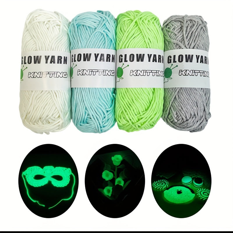 Glow In The Dark Hand Knitting Yarn 100% Polyester 50g 53m