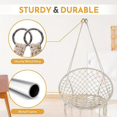 Boho Hammock Swing Chair Tassel Hanging Swing Chair