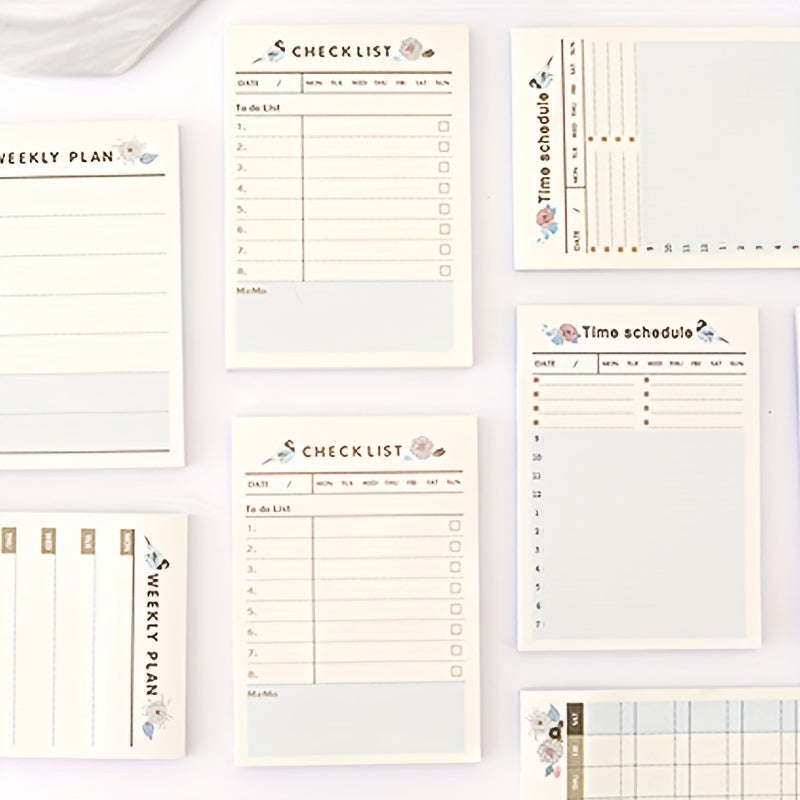 Portable Weekly Planner Notepad - Keep Track of Your Study Time & Daily Memos