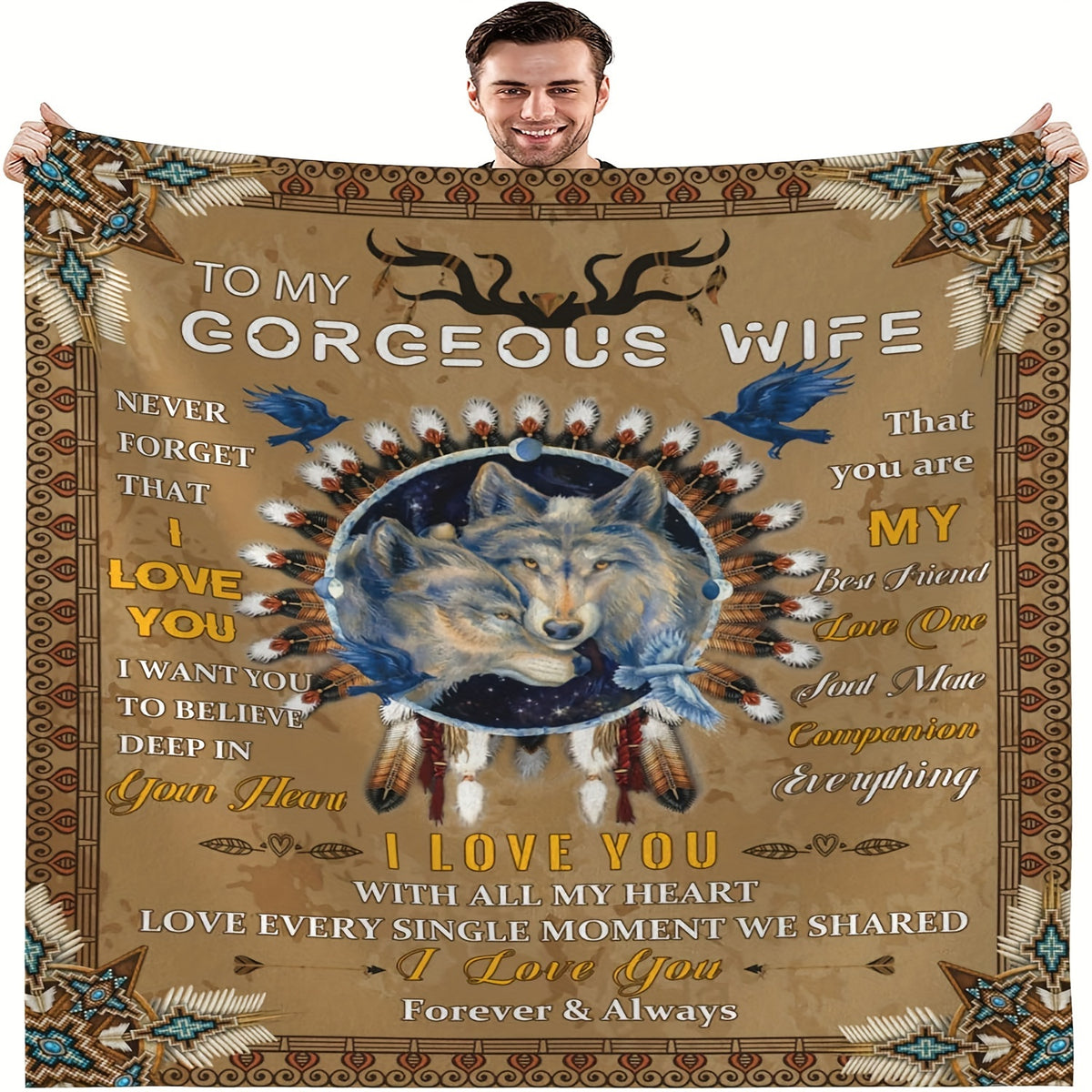 Soft Warm Throw Blanket for Home & Outdoor Use - Gift for Wife