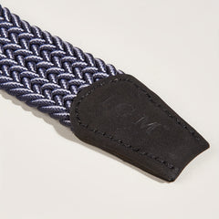 Men's Casual Woven Leather Belt - Elastic Canvas Youth Belt
