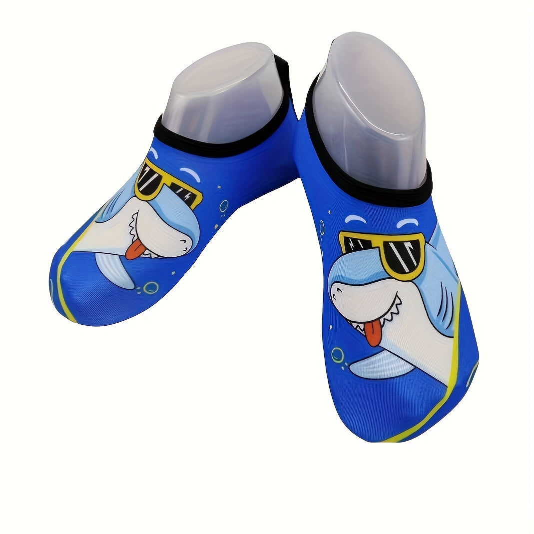 Kid's Shark Pattern Water Socks Breathable Quick Dry Non Slip