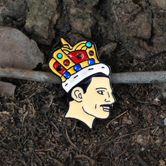 Crowned Bearded Man Lead Singer Brooch
