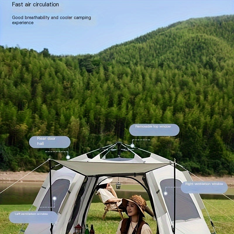 6 Person Camping Tent Rain Shelter with Carrying Bag Lightweight Waterproof