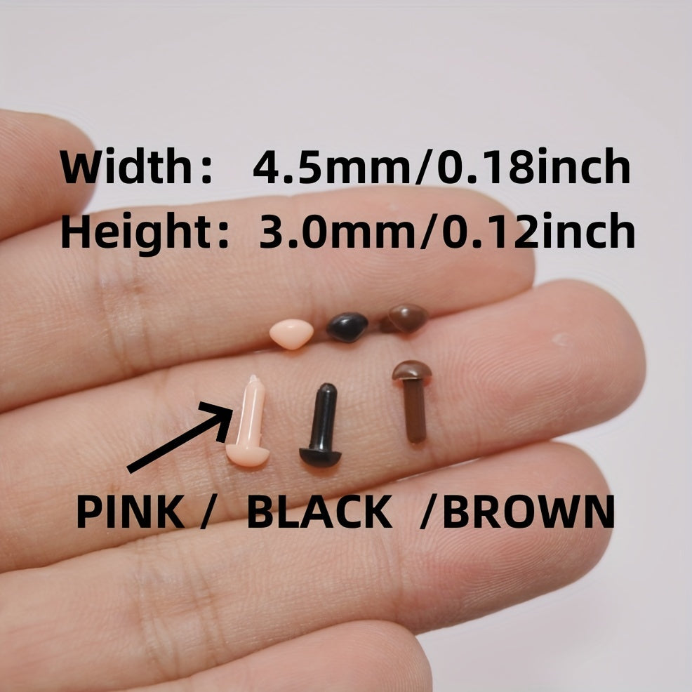 Mini Doll Toy Nose Set Pink Brown Plastic Triangle Nose Accessories