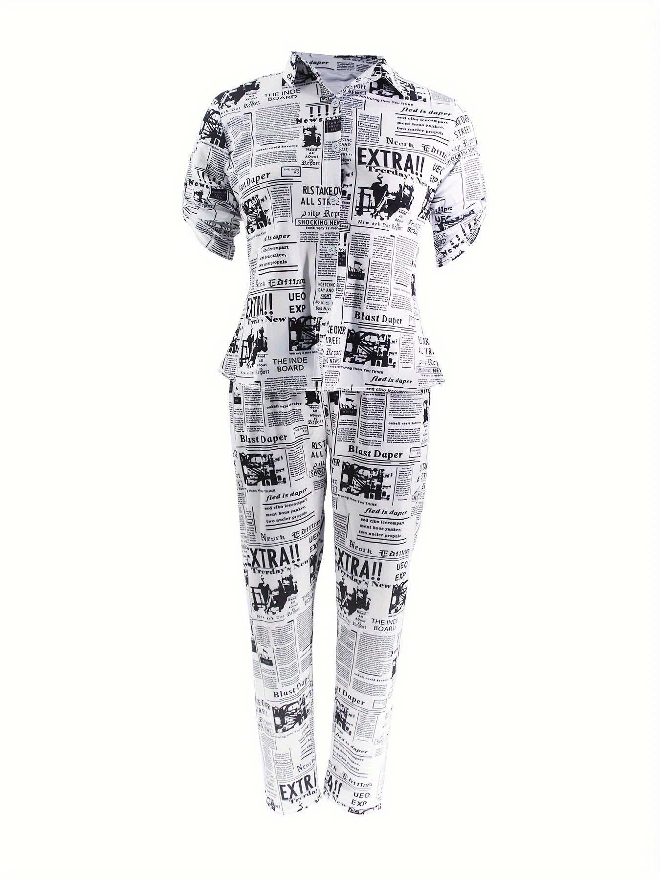  Pop Art Print Shirt & Leggings Set