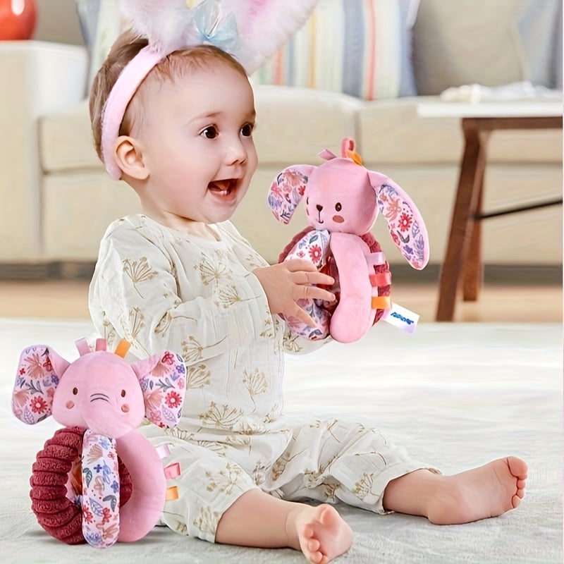 Plush Rabbit & Elephant Baby Grasping Toys