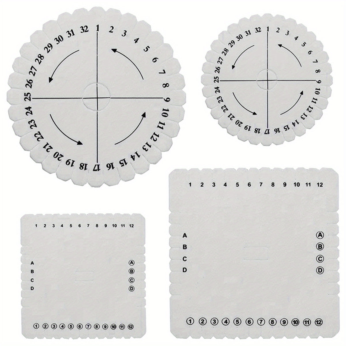 4pcs Beading Cord Disc Disk Braiding Weaving Plate Hand Bracelet Knitting Tools