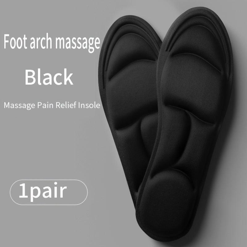 Memory Foam 5D Sport Insoles Men Women Deodorant Breathable Cushion Running