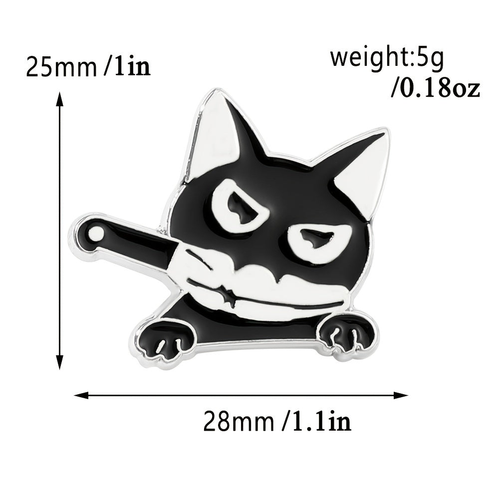 Cute Cat Enamel Kitten Brooch Pin