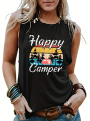 Women's Letter Print Tank Top for Summer