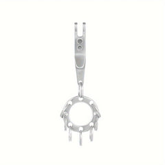 Stainless Steel Suspension Clip with Round Ring Keyring