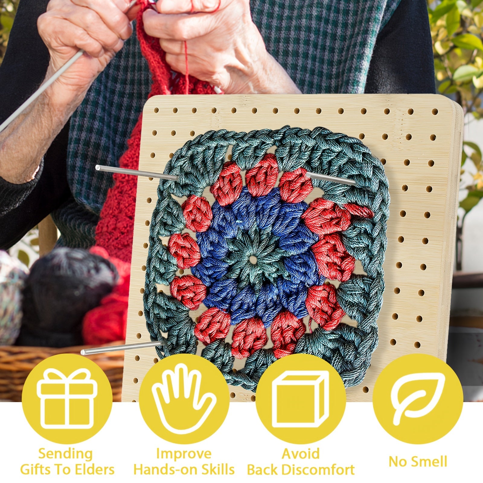 Blocking Board Kit 10 Steel Rod Pin 19 Crochet Wooden Board