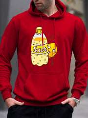 Lemon Juice Print Hoodie for Men