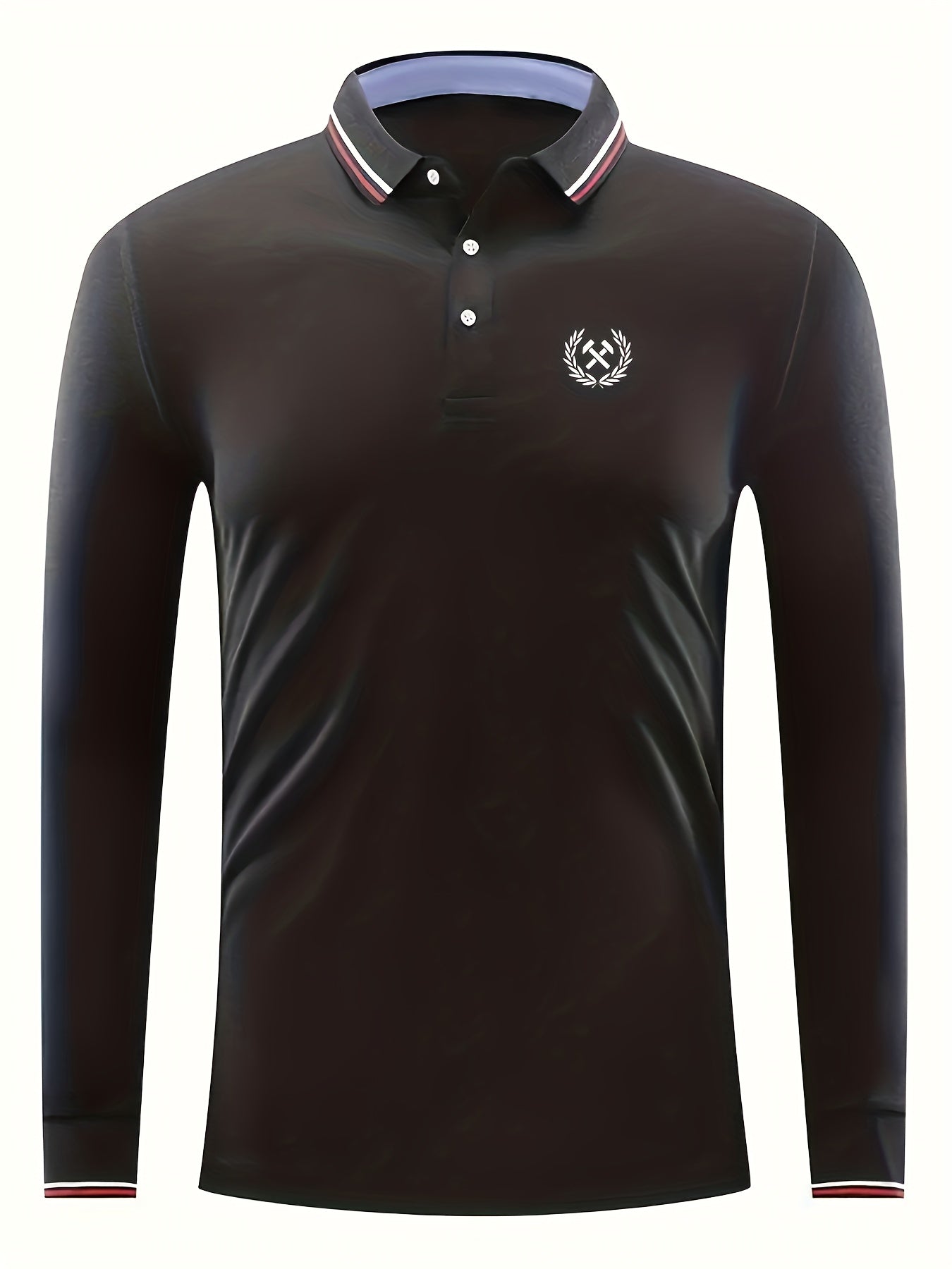 Symbol Print Men's Casual Lightweight Polo Shirt