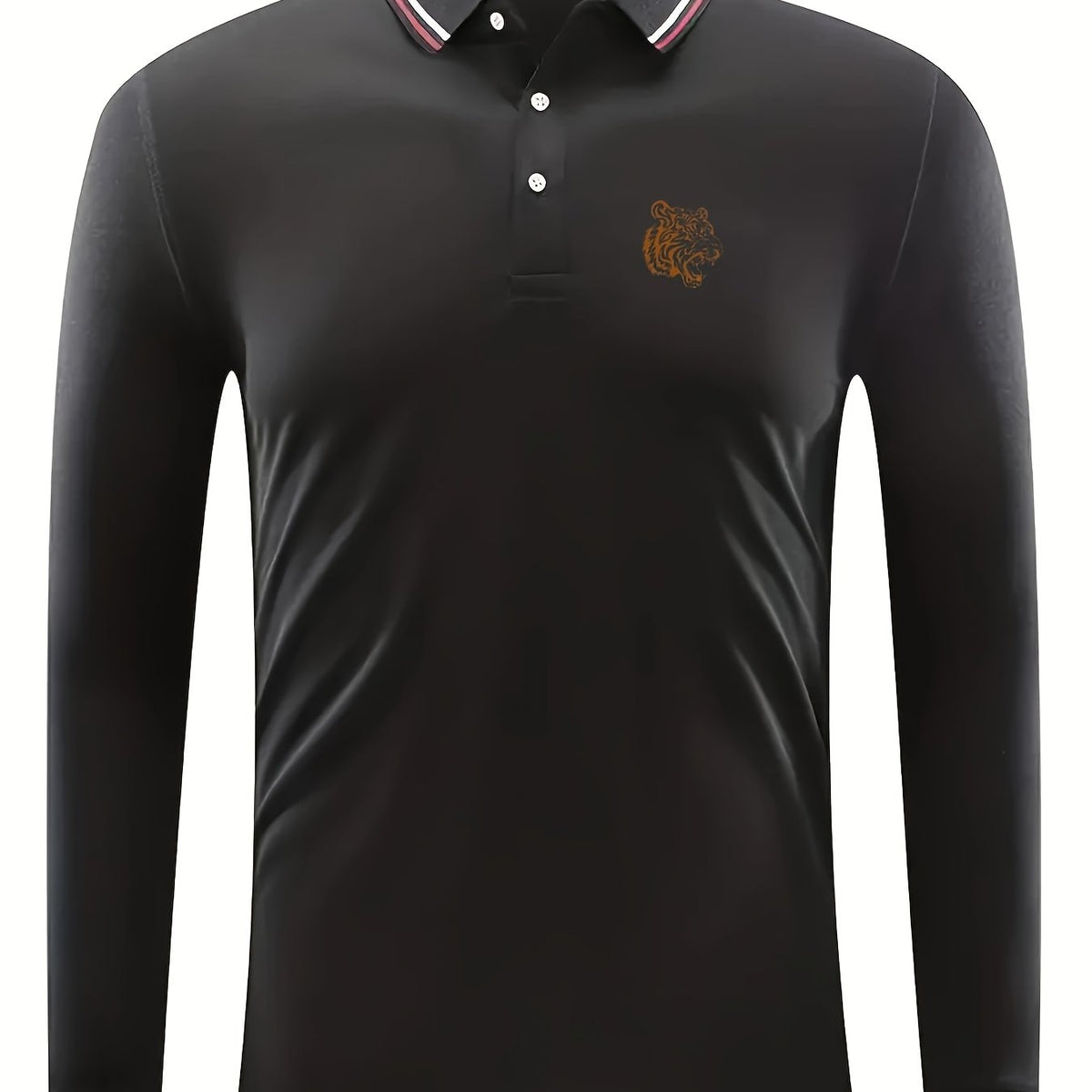 Men's Golf Lion Print Tennis Sports Shirt Top for Spring Fall Winter