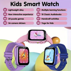 Kids Puzzle Game Watch 1.69" Screen Camera Video Music Learning Card Storybook