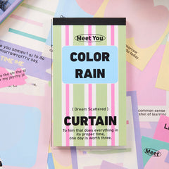 100 Colorful Rainscreen Series Memo Notebook Tearable Message Memo Note Paper
