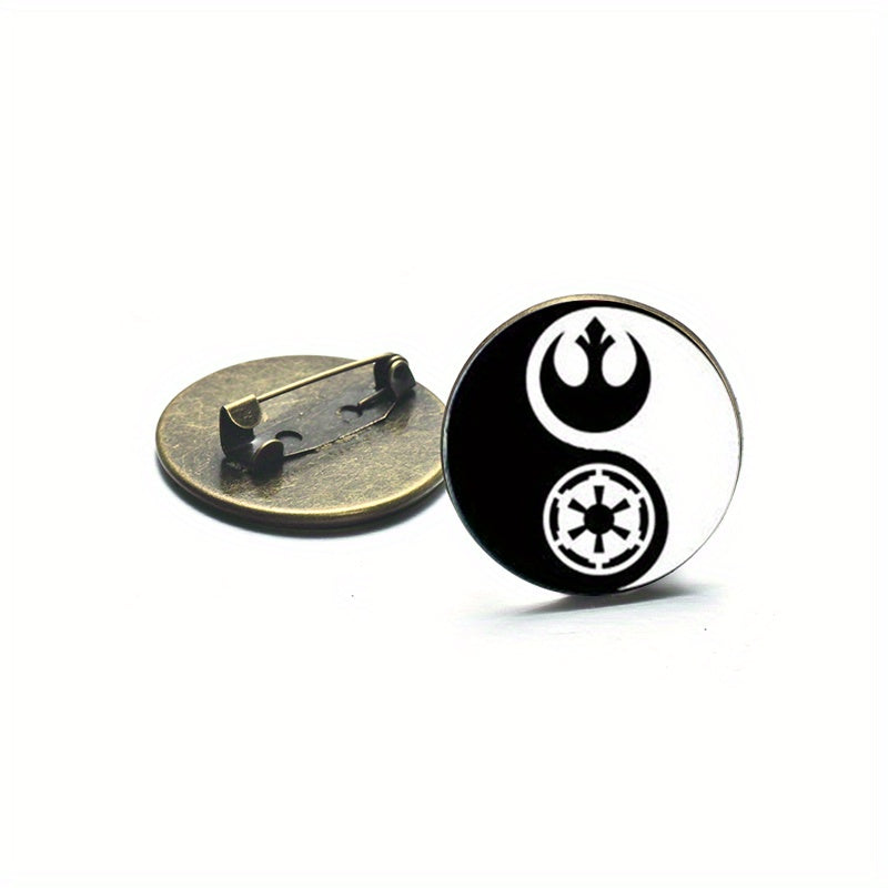 Yin Yang Pattern Brooch Pins Dress Suit Hats Scarves Pants Jewelry