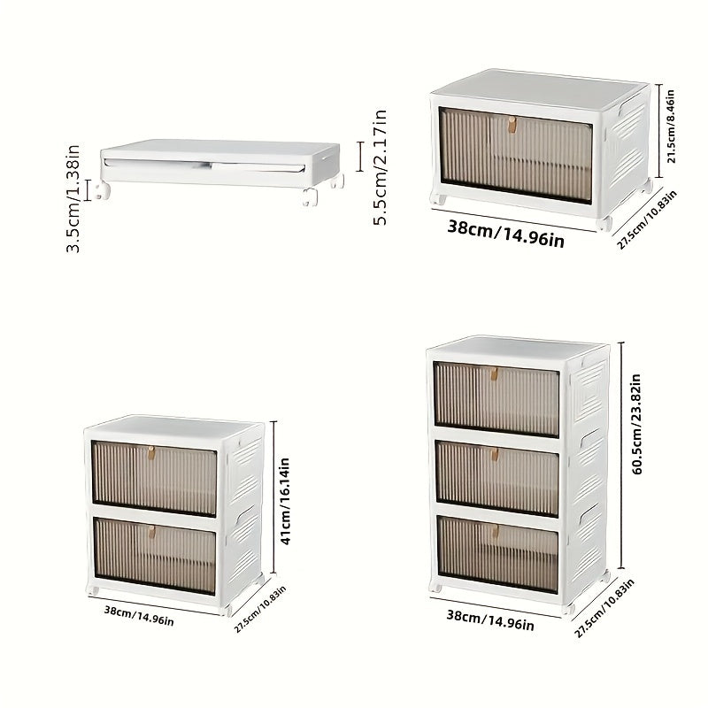 1pc Folding Transparent Shoe Storage Box Home Shelf Outdoor