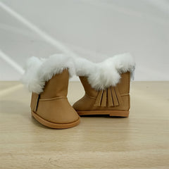 Winter Snow Boots for Dolls Canvas Shoes with Accessories