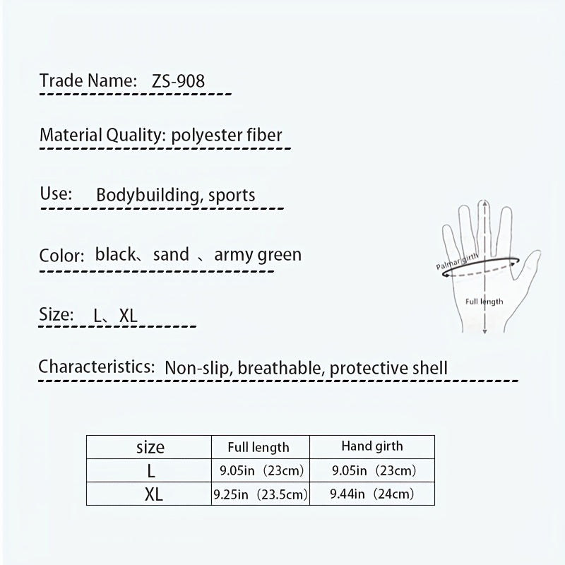 Full Finger Anti-Slip Tactical Gloves Touch Screen Adjustable Fitness Gloves